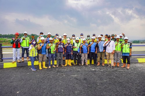 Inspeksi Lokasi Persiapan Peresmian Bendungan Sadawarna