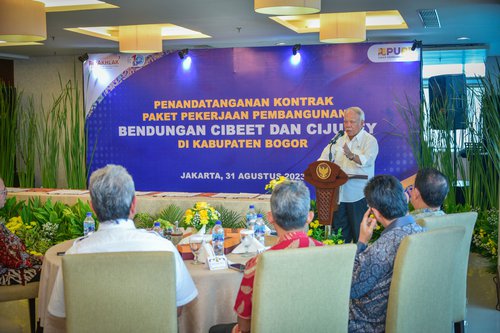 Penandatanganan Kontrak Paket Pekerjaan Bendungan Cibeet dan Cijurey