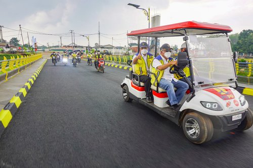 Inspeksi Lokasi Persiapan Peresmian Bendungan Sadawarna