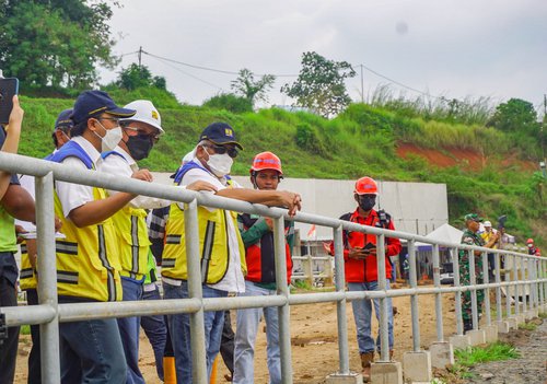 Inspeksi Lokasi Persiapan Peresmian Bendungan Sadawarna