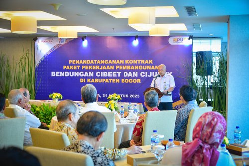 Penandatanganan Kontrak Paket Pekerjaan Bendungan Cibeet dan Cijurey