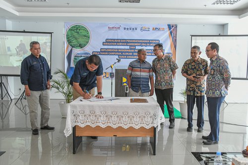 Penandatanganan Irrigation Service Agreement (ISA) pada Saluran Sekunder Macan (M.1 s.d M.4) D.I Jatiluhur