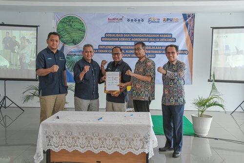 Penandatanganan Irrigation Service Agreement (ISA) pada Saluran Sekunder Macan (M.1 s.d M.4) D.I Jatiluhur
